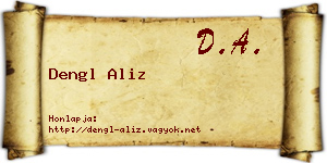 Dengl Aliz névjegykártya