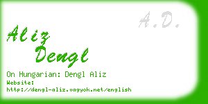 aliz dengl business card